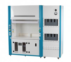 내산성 Fume Hood+공기정화장치(V-Cell_활성탄 필터) 일체형 P08